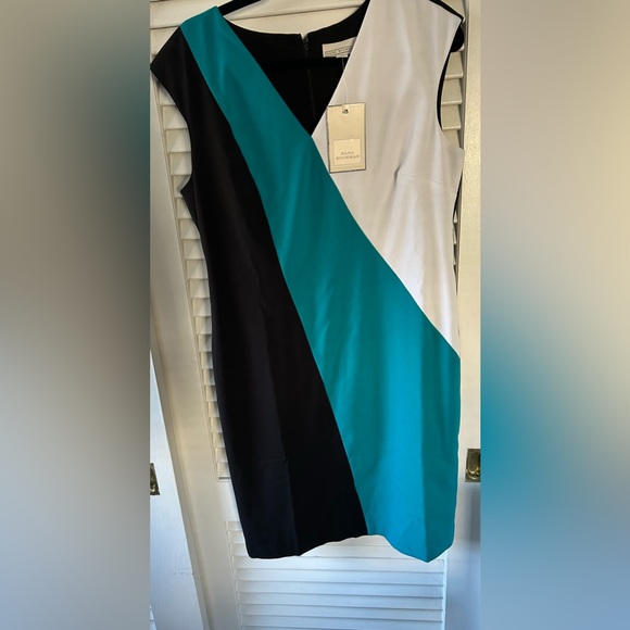 NWT Dana Buchman color block sleeveless dress - Picture 2 of 7